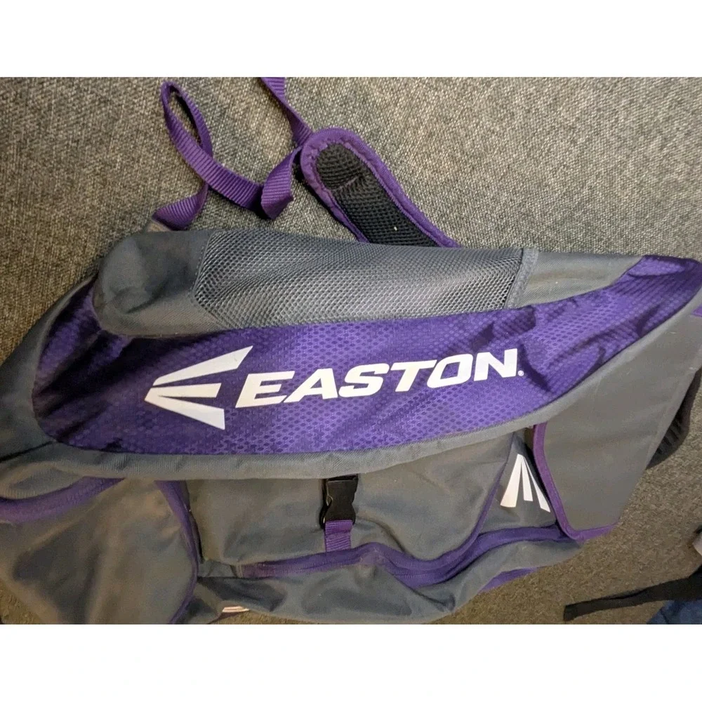 Easton Elite Purple/Gray Baseball Softball Backpack Duffle Game Ready Bat Bag